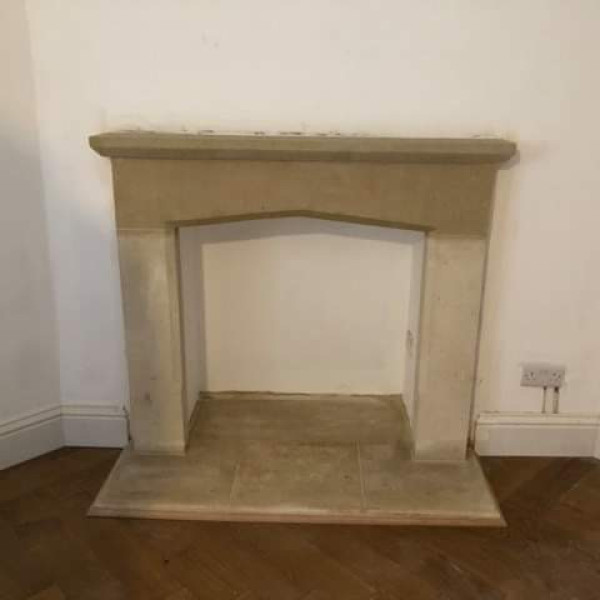 2 hand carved Bath stone fireplaces