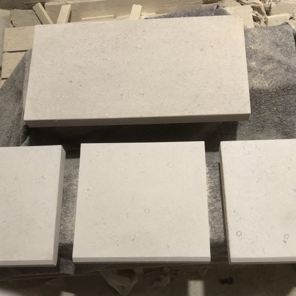 Bath stone angled hearths