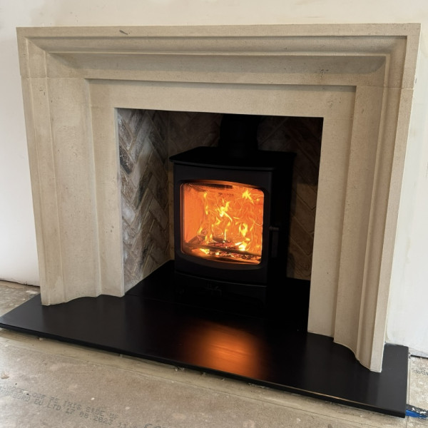 Bath stone fire surround made to measure recently fitted