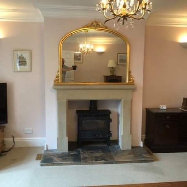 Bath stone fire surround supplied snd fitted