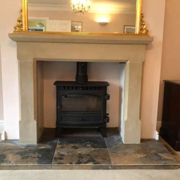 Bath stone fire surround supplied snd fitted