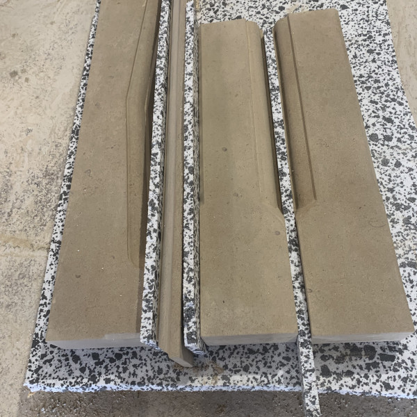 Bath stone fireplace being collected today