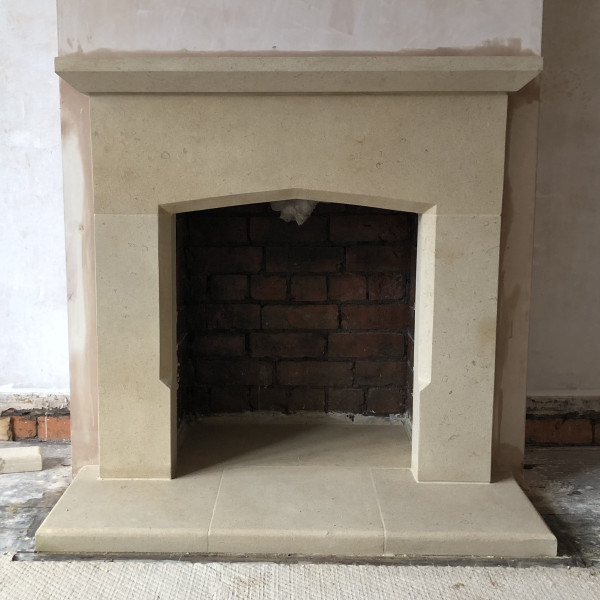 Bath stone fireplace made to measure and installed locally today