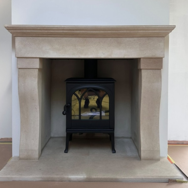 Bath stone fireplace surround