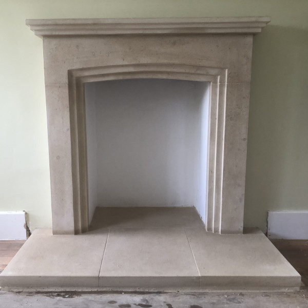 Bath stone fireplace The Jasper installed