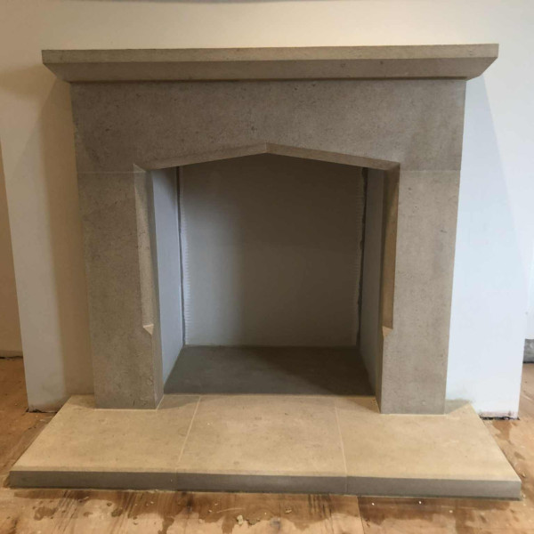 Bath stone fireplace transformation