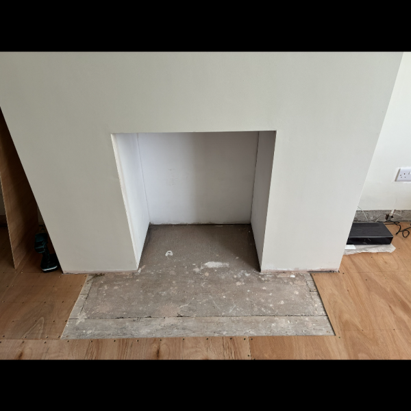 Bath stone fireplace transformation