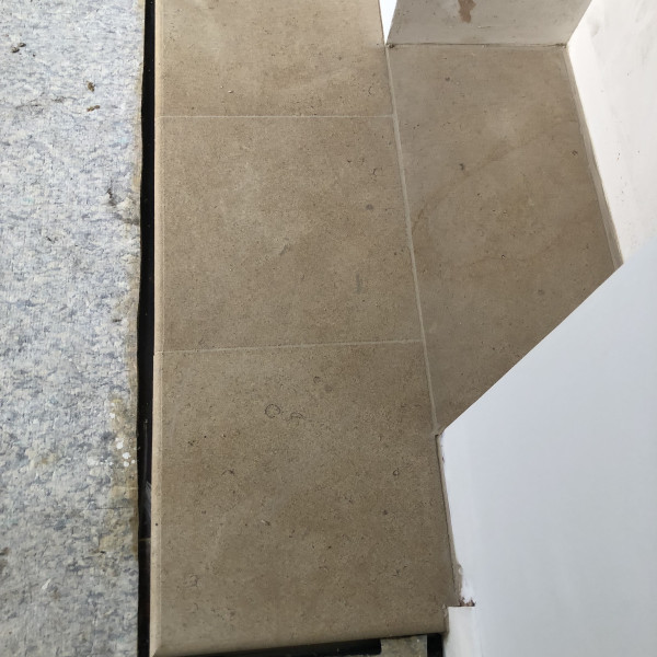 Bath stone hearths made to measure and fitted
