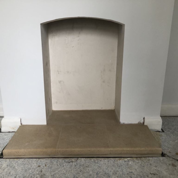 Bath stone hearths made to measure and fitted