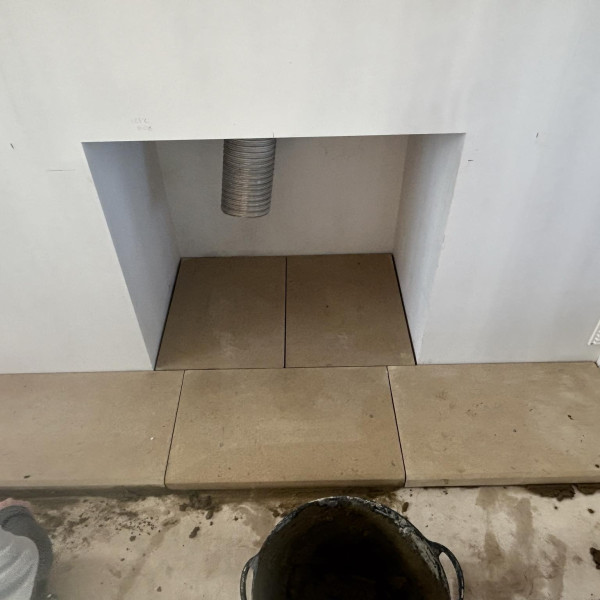 Bath stone hearths made to measure and installed locally