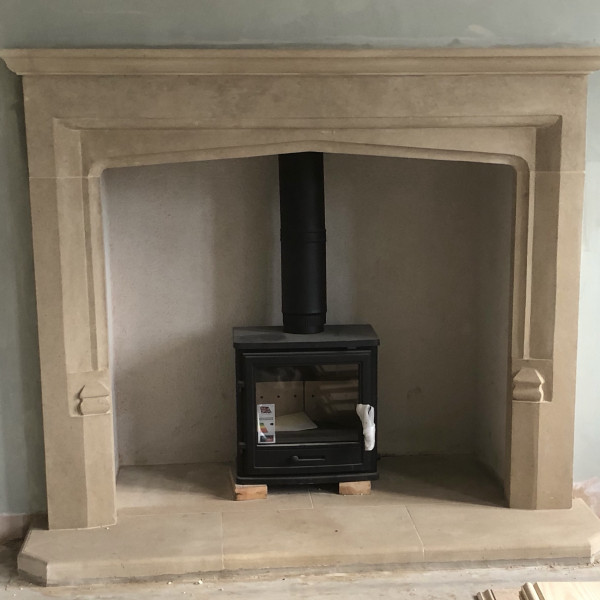 Bespoke made to measure Bath stone fireplace