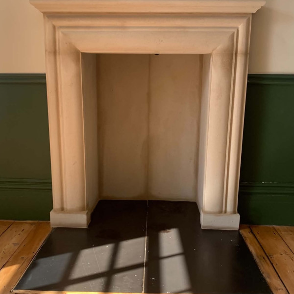 Busy few weeks carving stone fireplaces, delivering and installations