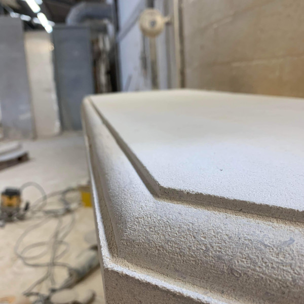 Hand carved bullnose Bath stone hearths