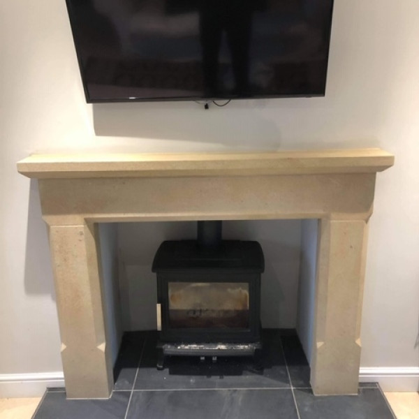 hand carved solid Bath stone surround fitting