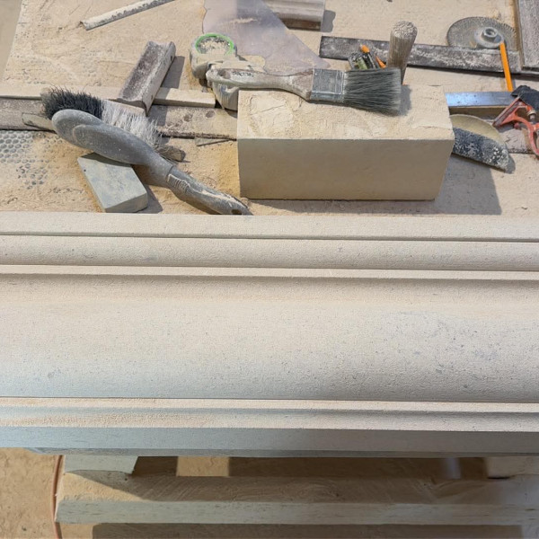 New Bath stone fireplace design - keep watching for new bolection design