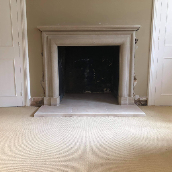 Onyx fireplace carved and fitted