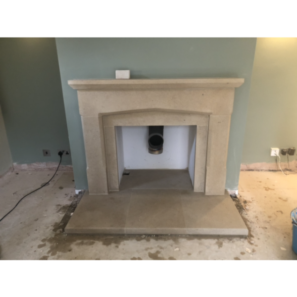 Recently fitted bath stone fireplace