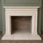 Recently supplied made to measure Topaz Bath stone fireplace complete with hearths