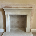 Sapphire fireplace fitted today with a double mantle piece  hand carved in Bath stone