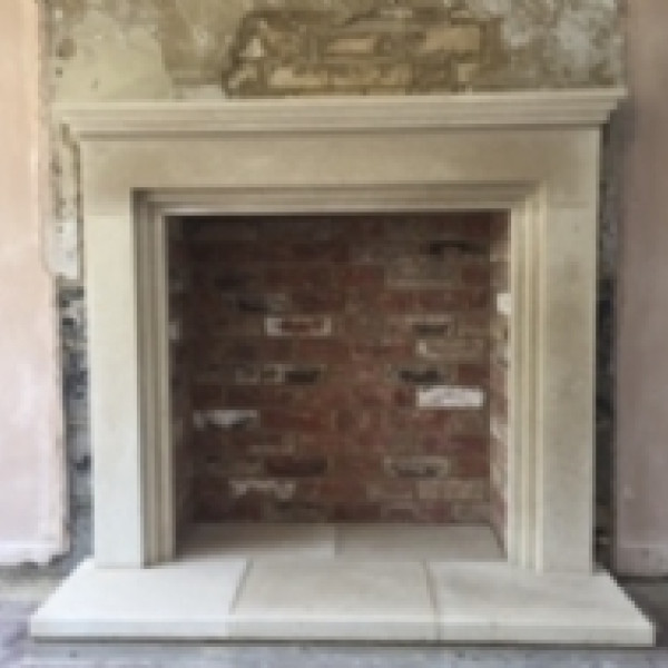 Solid Bath stone fireplace and hearths