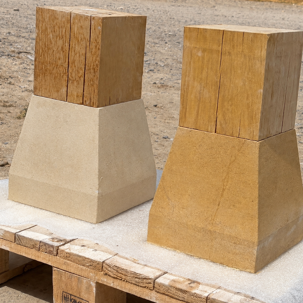 Staddle stones carved from Bath base bed and Cotswold stone