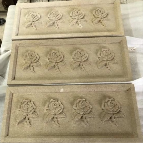 Stone rose plaques