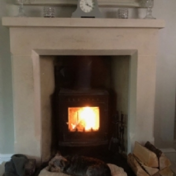 Too cold outside  lite your wood stove and have a roaring fire