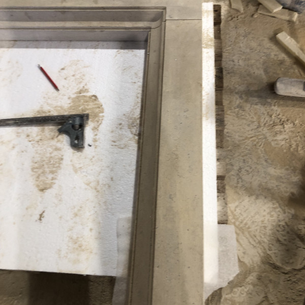 Working on a Bath stone fireplace The Zircon this week ready for collection