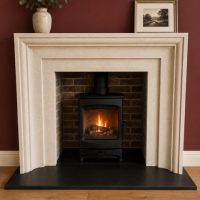 Stunning hand carved British natural solid Bath stone fire surround- The Garnett