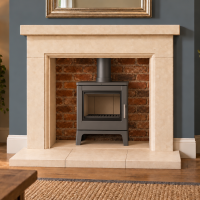 The Campden Hand carved solid natural Bath stone fire surround