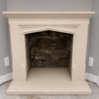 The Melanite Bath stone fireplace and hearths