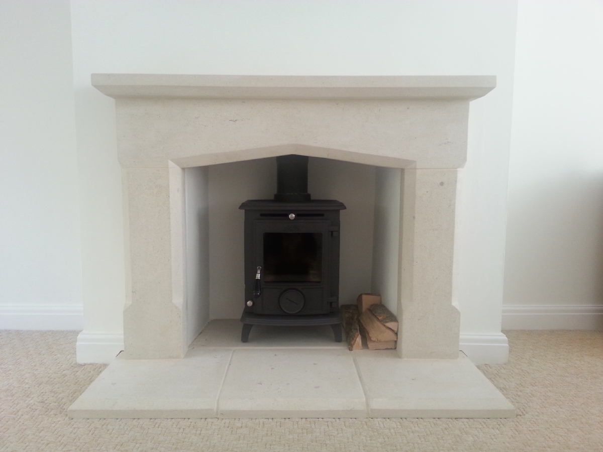 The Moonstone natural Bath stone English fireplace