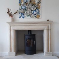 The Onyx Hand carved beautiful fireplace natural Bath stone fireplace with outer hearths