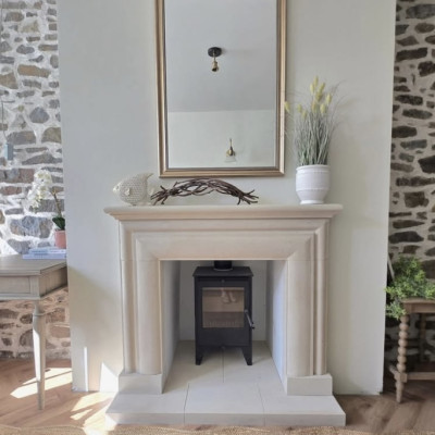 The Onyx Hand carved beautiful fireplace natural Bath stone fireplace with outer hearths