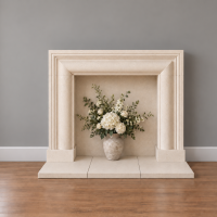 Hand carved solid Bath stone fireplace The Pearl We offer a made to measure and bespoke fireplace