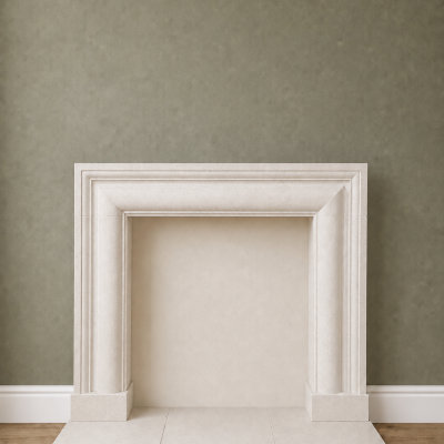 Hand carved solid Bath stone fireplace The Pearl   We offer a made to measure and bespoke fireplace