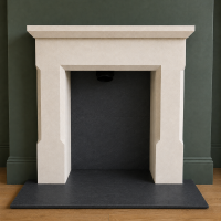 Beautiful British Bath stone hand carved natural fireplace surround The Sapphire