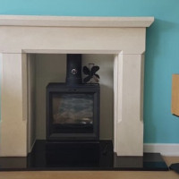 Beautiful British Bath stone hand carved natural fireplace surround The Sapphire