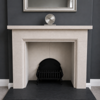 The Zircon stone fireplace suround in natural solid Bath stone