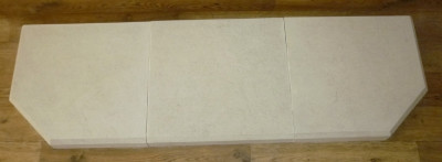 British solid Bath natural quarried 3 piece angled outer hearths