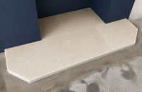 British solid Bath natural quarried 3 piece angled outer hearths