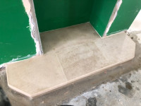 British solid Bath natural quarried 3 piece angled outer hearths