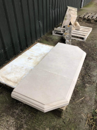 English natural solid quarried stone fireplace hearths