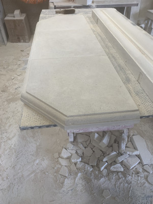 English natural solid quarried stone fireplace hearths